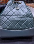 Chanel Medium Backpack In Lambskin Darkgreen