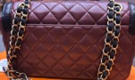 Chanel Single Flap In Lambskin Black/Burgundy Ghw