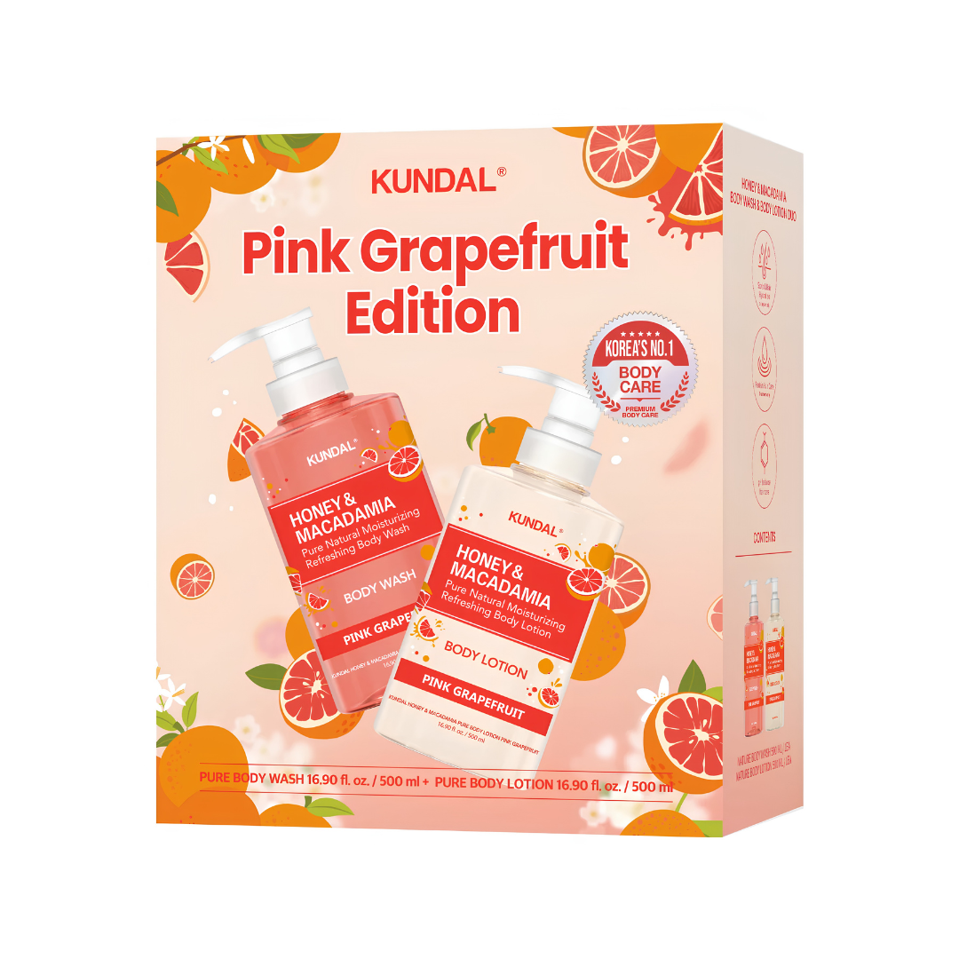 Pink Grapefruit Edition (Honey & Macadamia Body Wash 500 ml + Lotion 500 ml) (LP)