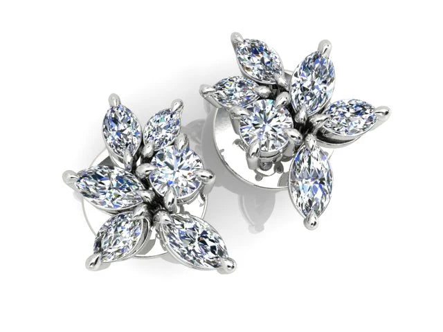 0.90ct Diamond Stud Earrings in 18K White Gold