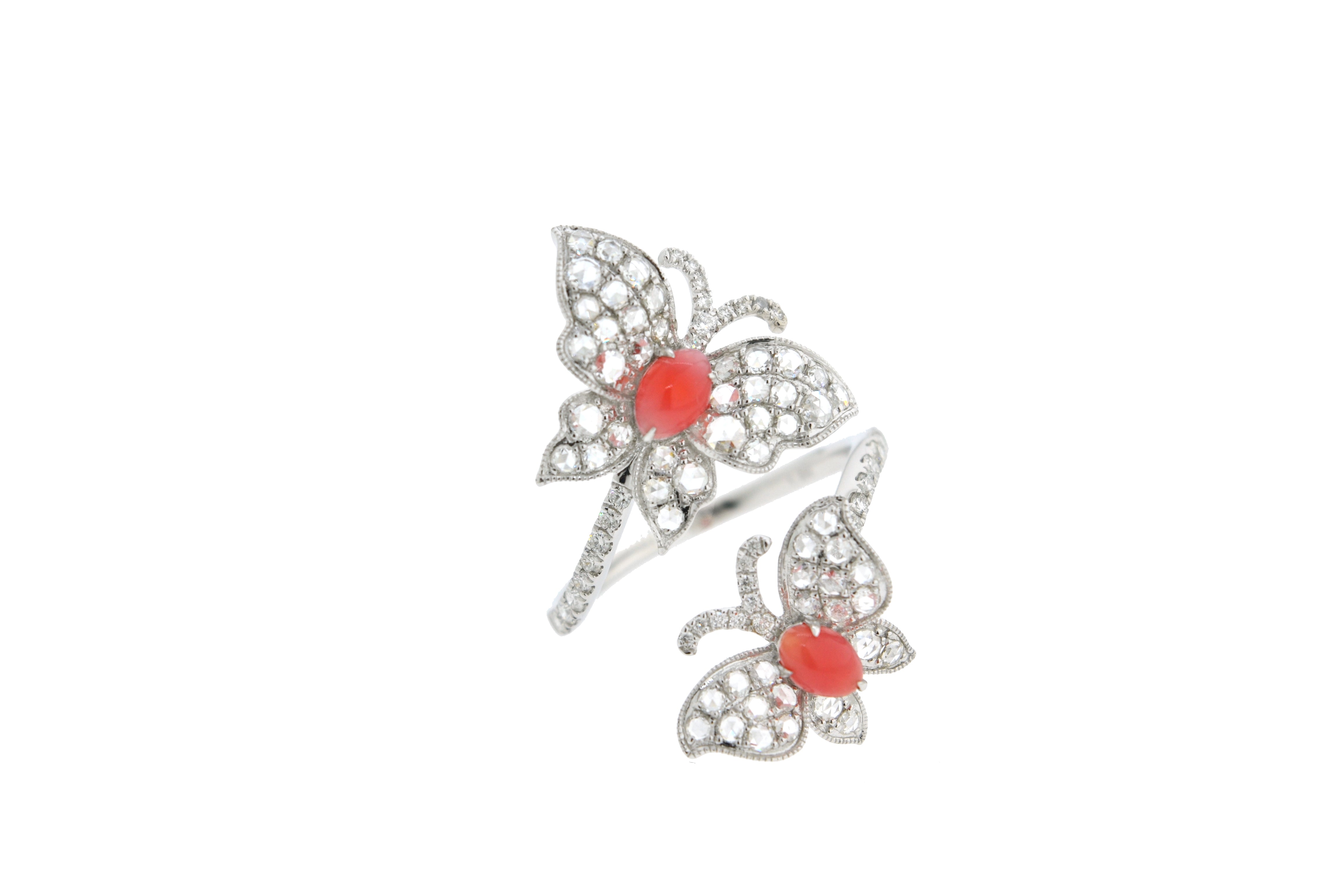 1.84ct EX ROSE CUT WH SD RING R2968