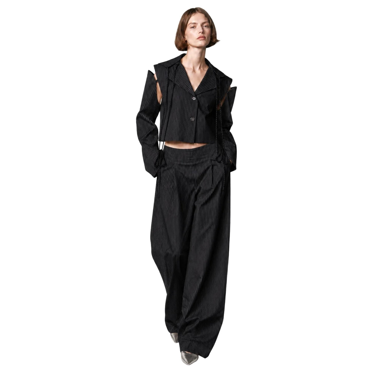 RELAXED WIDE-LEG TROUSERS بنطلون“PUSHKIN”