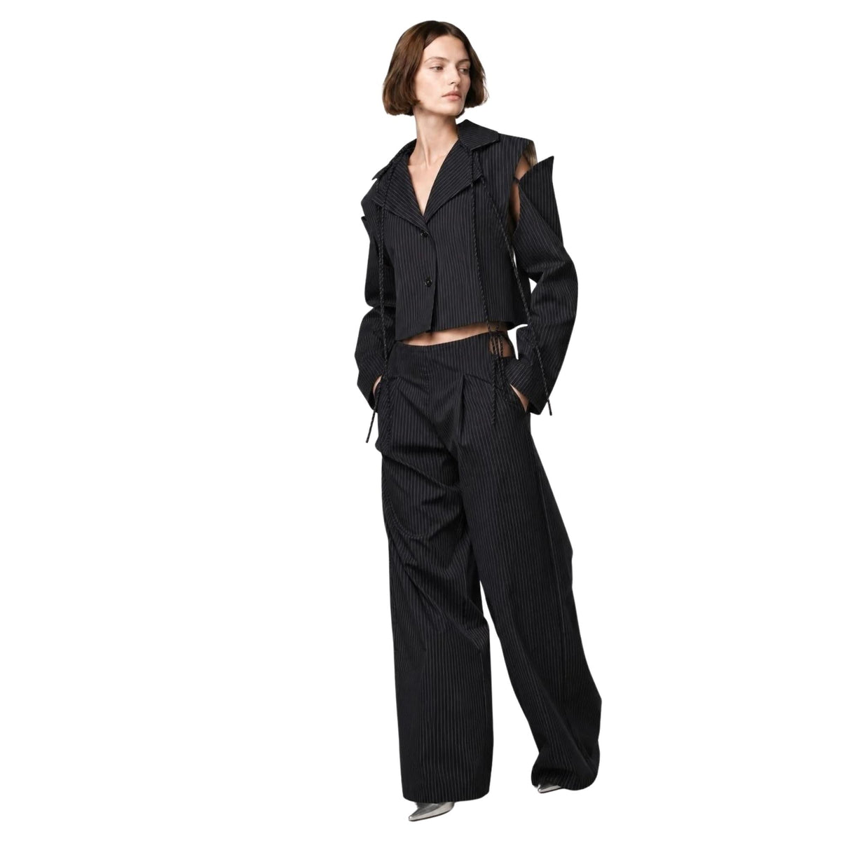RELAXED WIDE-LEG TROUSERS بنطلون“PUSHKIN”
