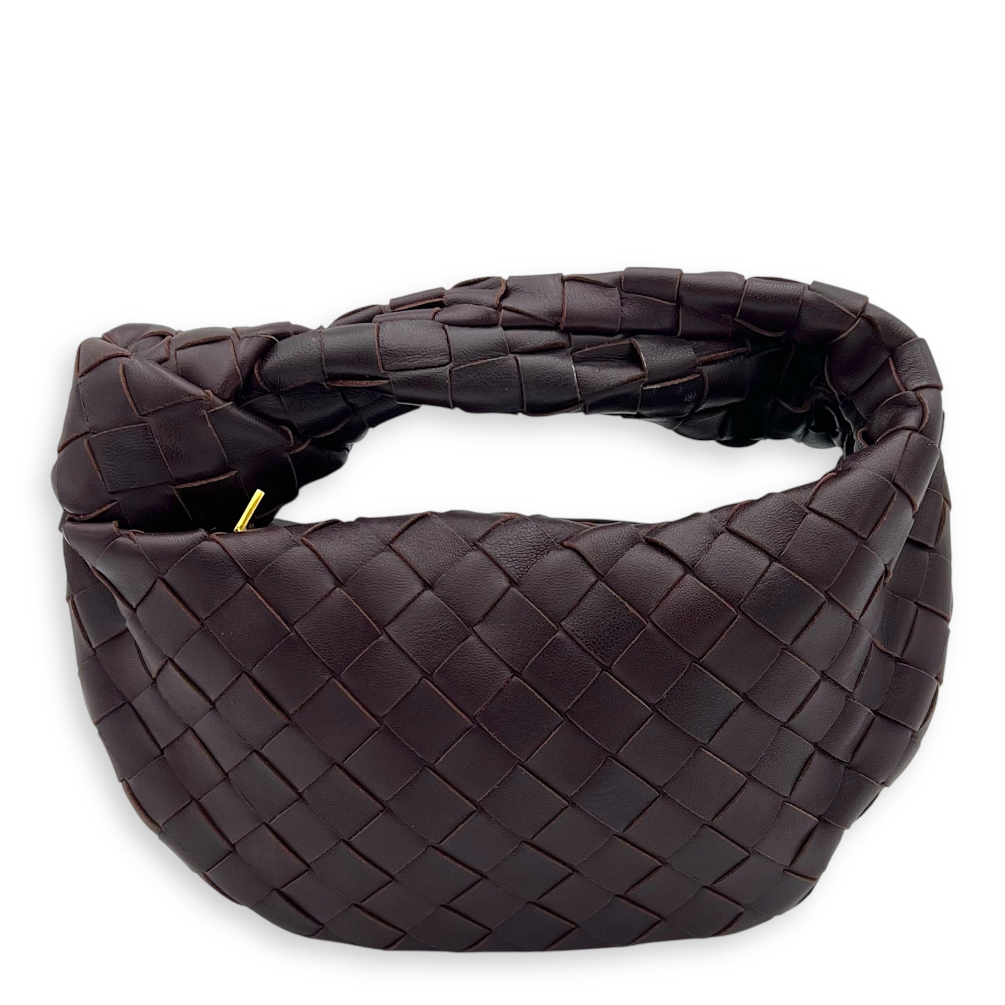 Bottega Veneta Jodie Clutch maroon in Calfskin, Gold hardware S2509-008021VZ