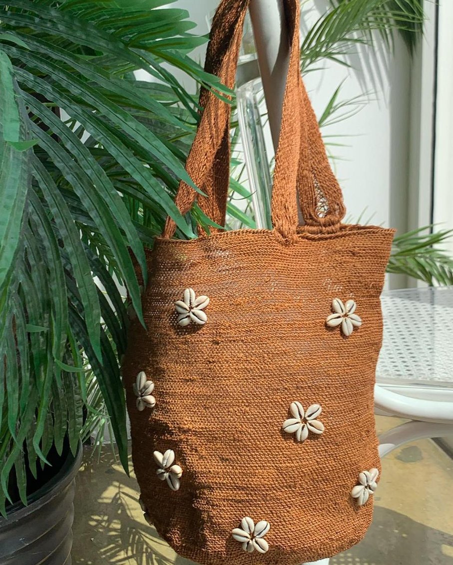 Sea flower big kankuama ocher bag