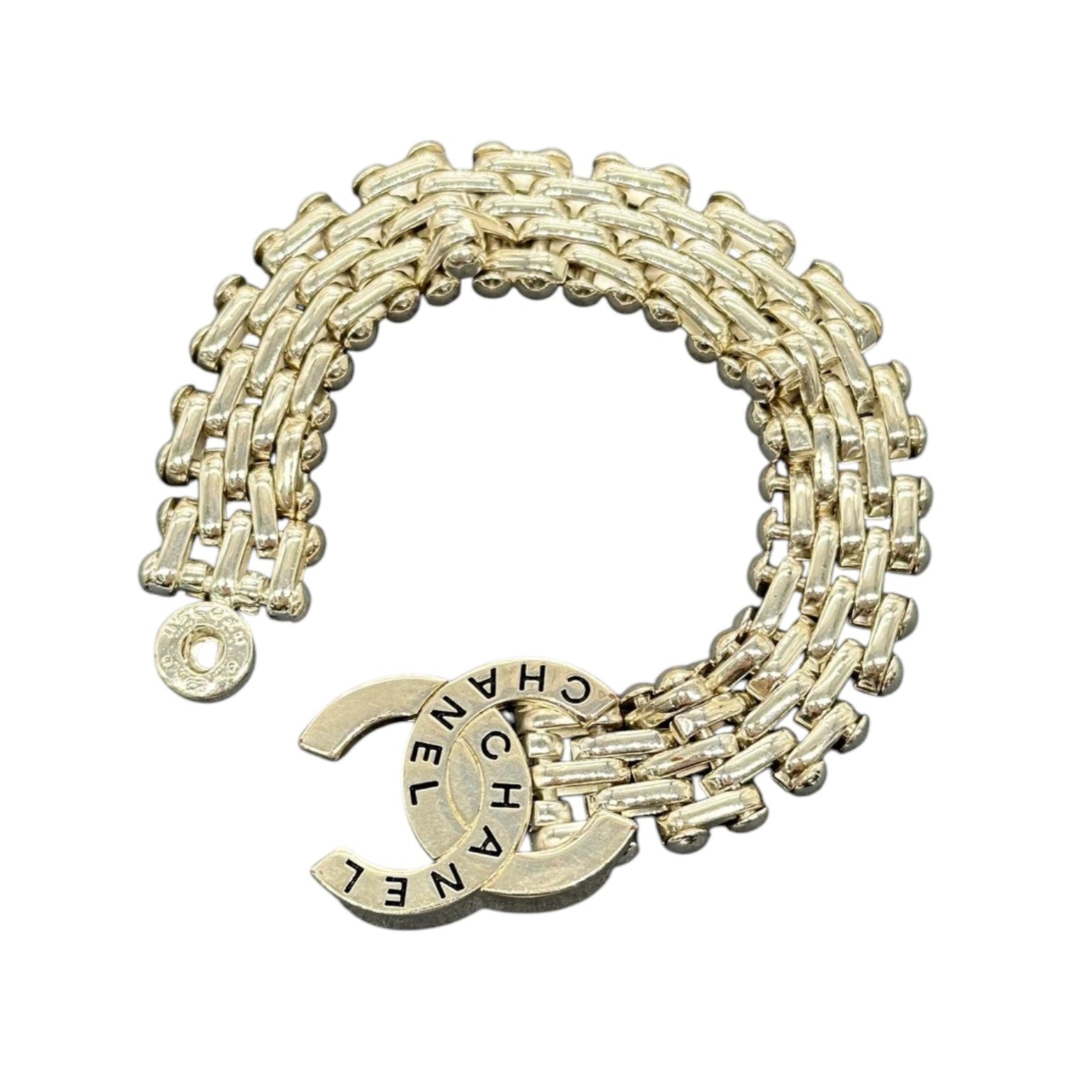 Chanel 98P CC Chain Vintage Bracelet in Silver