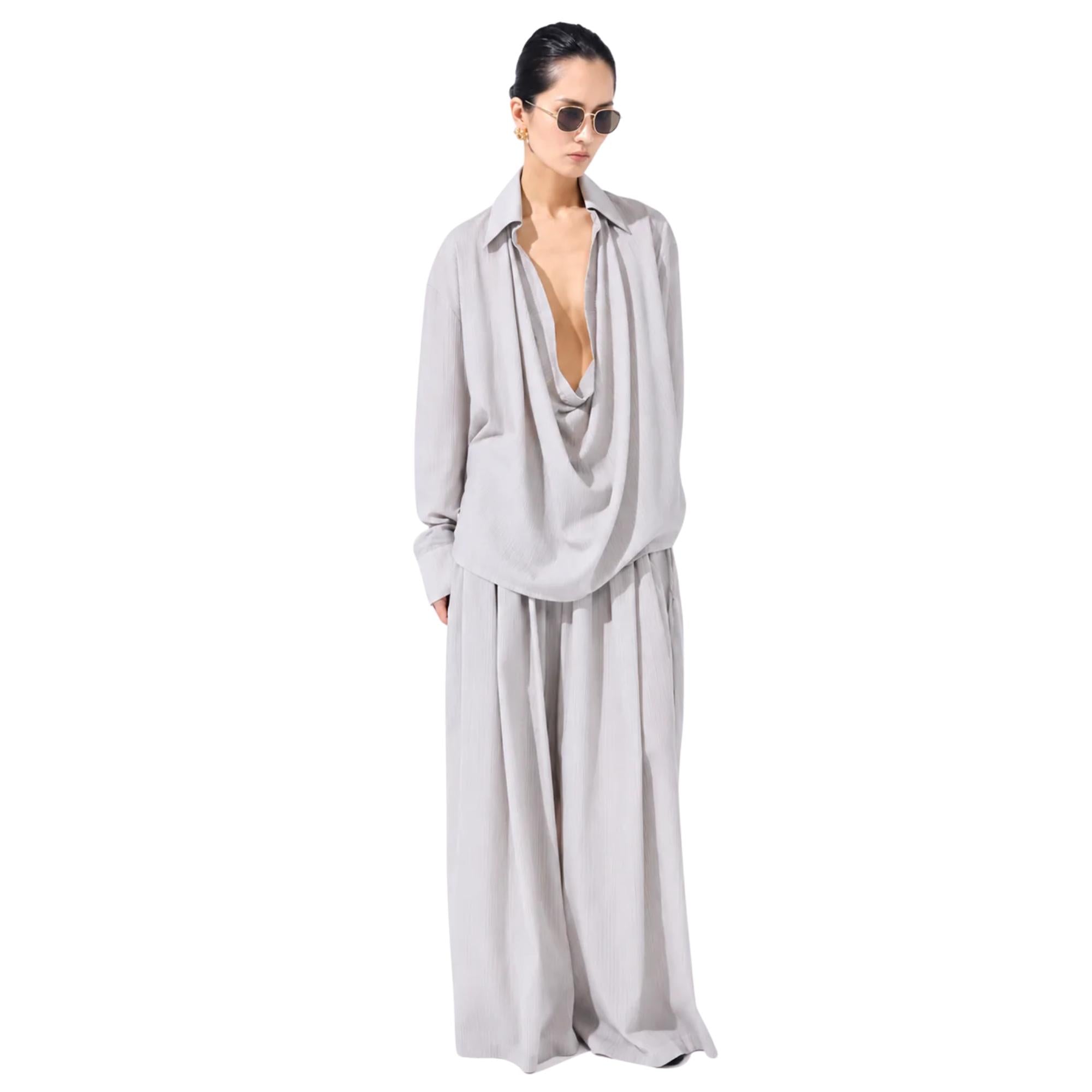 STRIPED TWO-PIECE FLOW SET تعيين (SHIRT & PANTS) “CHEONGGYECHEON”
