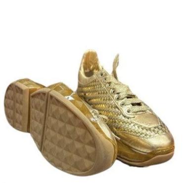 14. Jimmy Choo Gold Womens Sneakers - 39