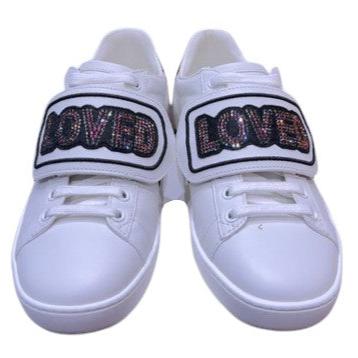 37. Gucci White Ace Loved Patch Sneaker - 36