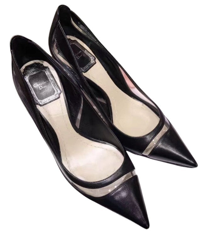 38. Christian Dior Black Leather  Pumps - 36