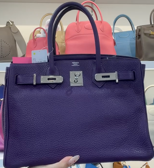 Hermes Birkin 30 Iris Clemence PHW #P 90257294