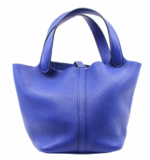 63. Hermes Picotin 22cm Blue Electric Ghw A Stamp