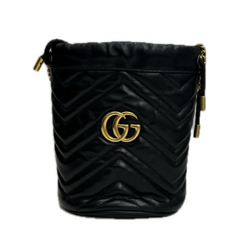 Gucci GG Marmont Mini Bucket  Matelasse Black Bag