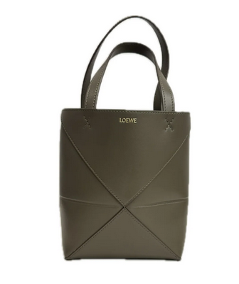 Loewe Mini Puzzle Fold in Shiny Calfskin Bag