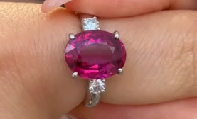 Pt900 Rubelite Ring 3.07 D0.21 5.8g Other Appraisals J1126L3R4E