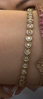 K18 Diamond Bracelet 2 7.8g J1126YKKLN