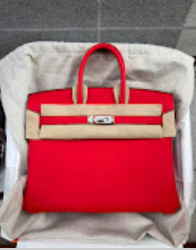 Hermes Birkin 25 rouge coeur phw k togo  ALTC0483