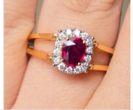 Ruby & Saphire 2 ways ring SKH1106