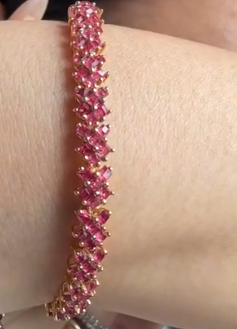 SEN BY SANDY HOT PINK SPINEL BRACELET YG AVCHK387