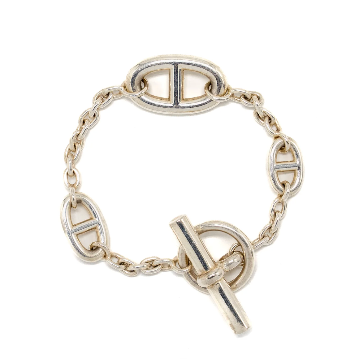 Hermes Size SH Farandole Bracelet Sterling Silver
