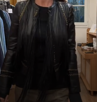Roberto Cavalli Frange leather jacket AGC3106