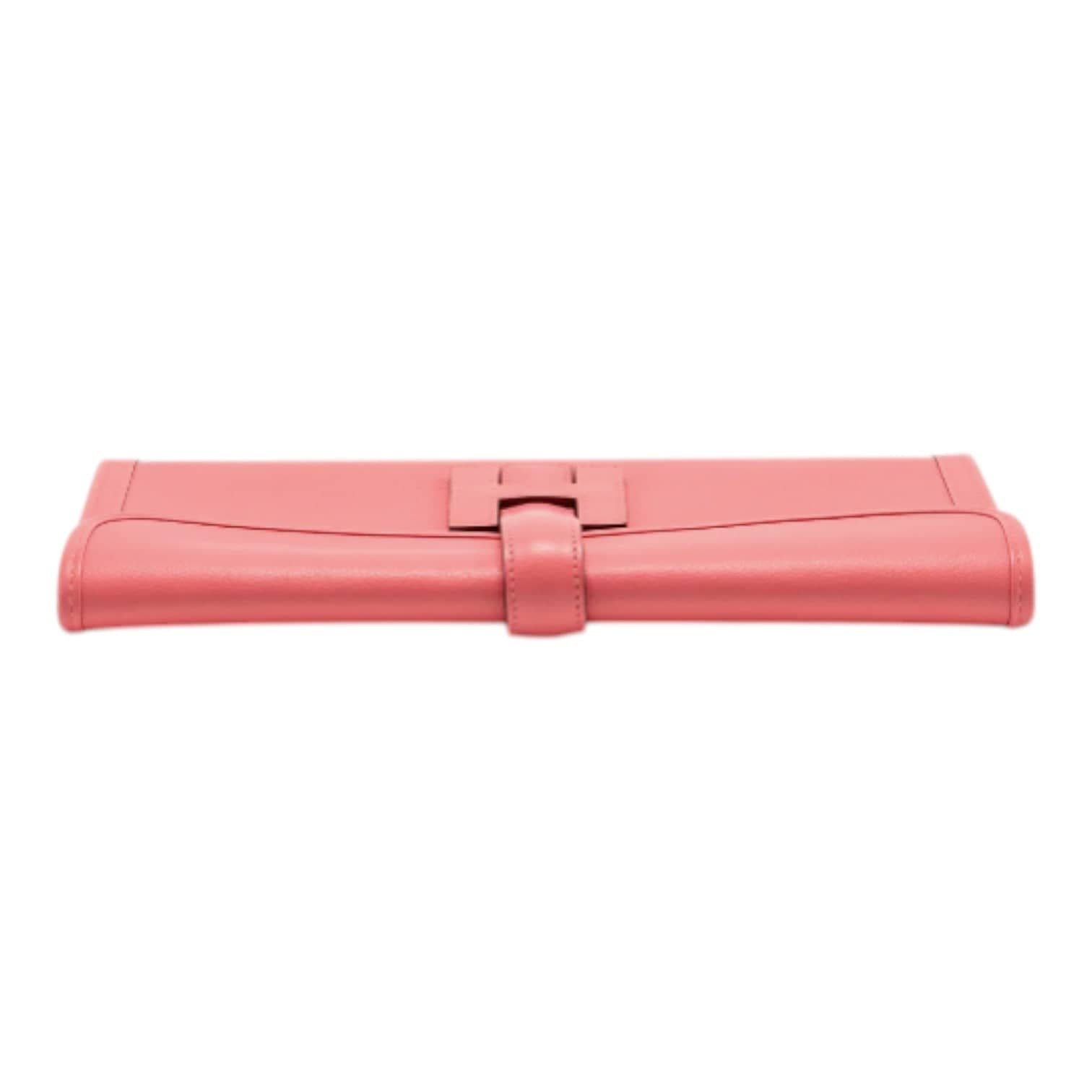Hermes Jige Elan Clutch Evercolor Rose Azalee