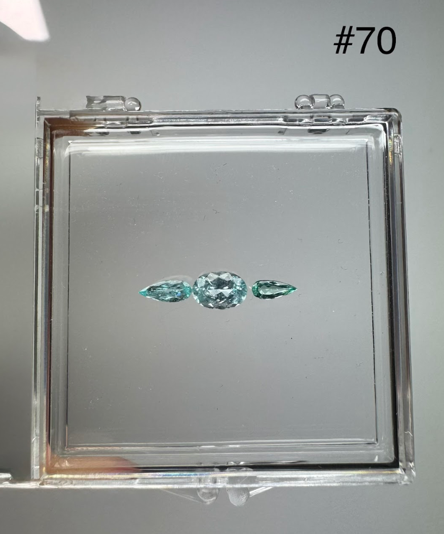 1.88ct NIGERIAN PARAIBA LAYOUT TRIO DXBCS3824