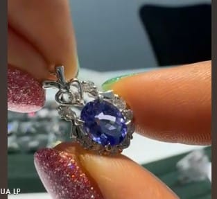 K18 TANZANITE 1.57 DIA 0.37 2.8G PEDANT  54225