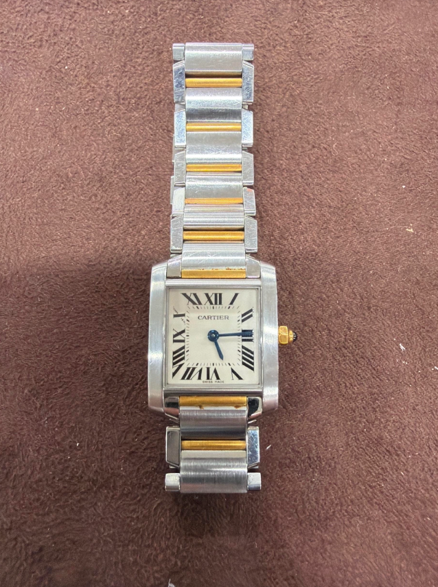 CARTIER White Face W51007Q4 Stainless Steel & Gold Watch  2700042980640