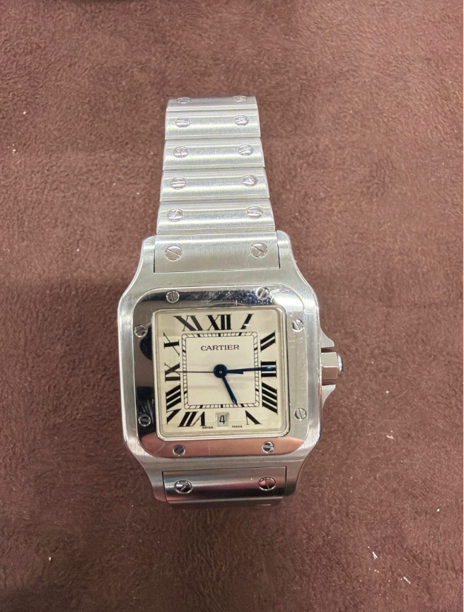 CARTIER Santos Galbée White Face W20060D6 Stainless Steel Watch  2700042975691
