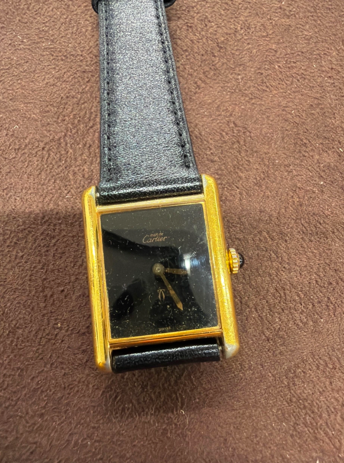 CARTIER tank Black Face -  Watch  2700042913617