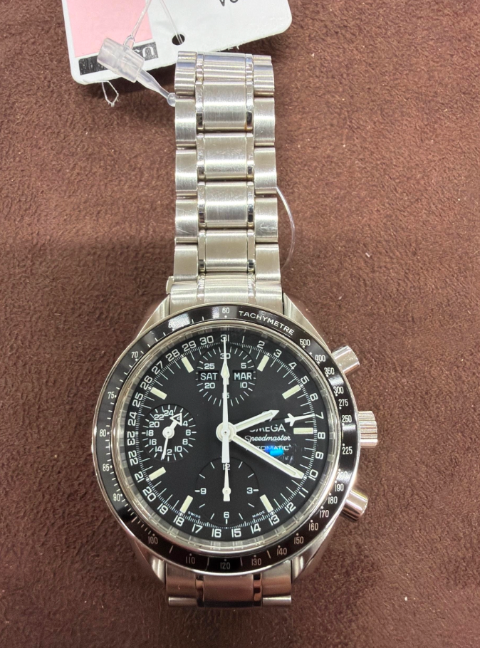 OMEGA Black Face 3520.5 Stainless Steel Watch  2700042563409