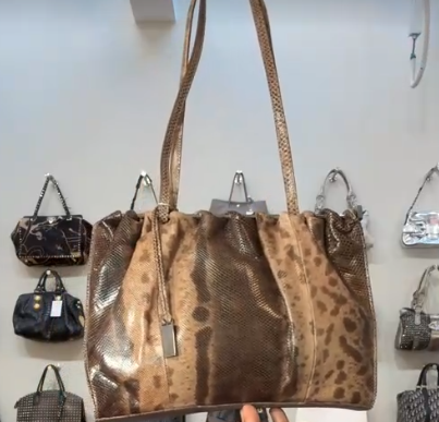 Gucci Lizard Shoulder Bag Brown