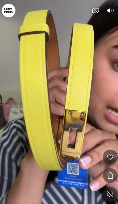 Hermes yellow belt ALC4108