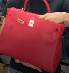 H25120364 Hermes Kelly 35 Rouge VIF Veau