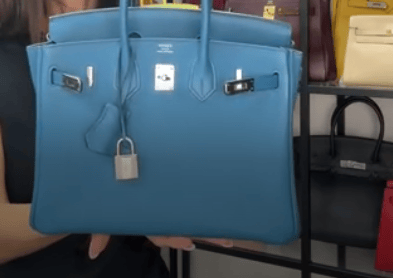 H26041087 Hermes Birkin 25 Blue Togo
