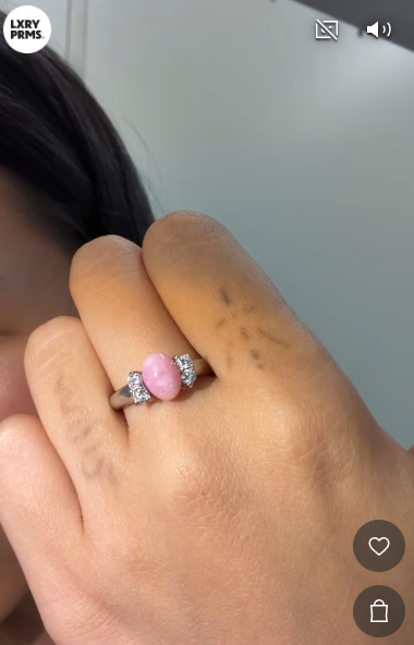 Conch Pearl Ring in PT900 / C1.92ct/ D0.27ct 6497 JJC0639