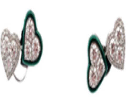 KAMYEN 1.71CT TWIN HEART STUDS  Earring ER-B54K