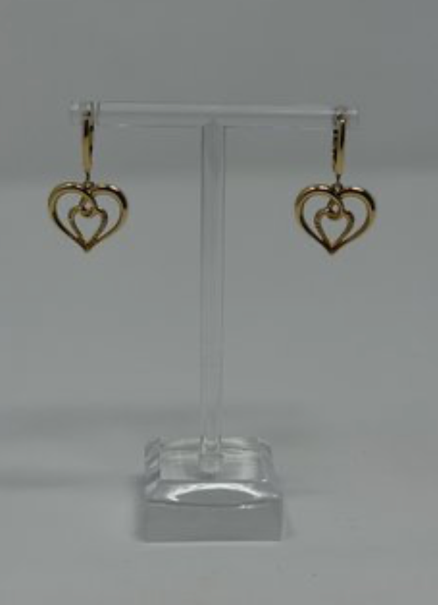 14ky 2.42g heart dangle earrings AFI101