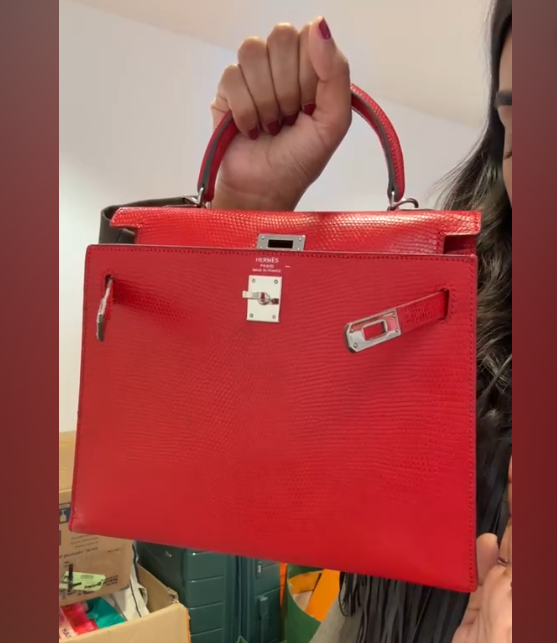 Hermes Kelly 25 Lizard Red ALC4063