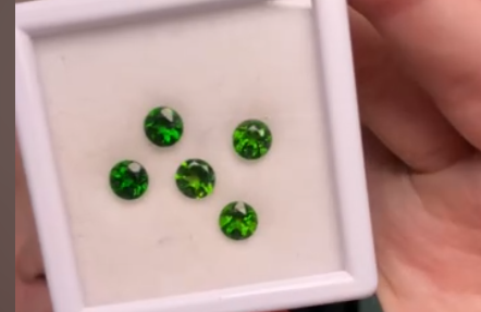 2.75ct Chrome Diopside Round Set 5pcs DXBCD1816