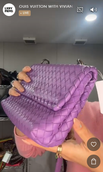 BOTTEGA VENETA Intrecciato Shoulder Bag Leather Purple B052785APU