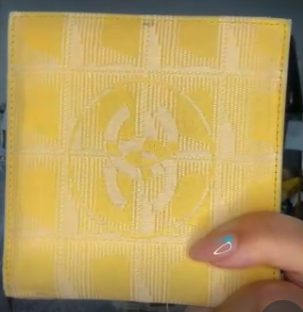 CHANEL New Travel Bi-fold Wallet Nylon × Leather Yellow B04155PMNB