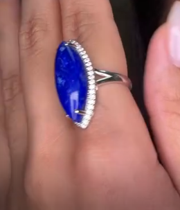 Lapiz Lazuli Marquise Ring