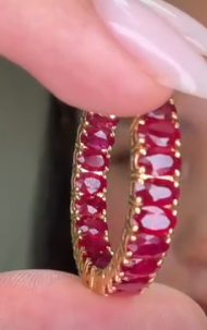Ruby Hoop Earrings94022 JJC5556