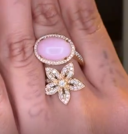 Ring in 18K YG - Opal 3.20 + D0.75 814721 JJC2839