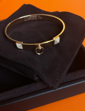 Hermes Rose Gold And Diamond Collier De Chien SH ALTC0985