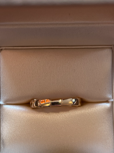 Bulgari Size 58 Rose Gold Serpenti Viper Ring ALTC0965