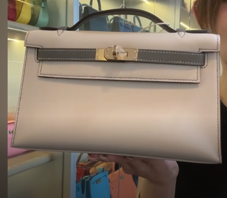 Hermes Kelly Pochette HSS Beton//Gris Meyer PBHW #K SYCYF1106