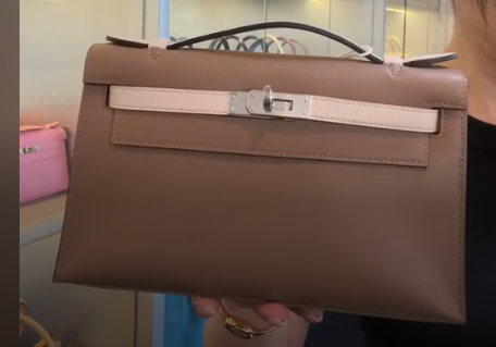 Hermes Kelly Pochette HSS Beige De Weimar/Nata PHW #K SYCYF1105